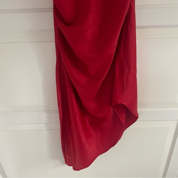 New! Nookie Red Gypsy Mini Halter Asymmetrical Mini Dress 37678 - Picture 7 of 11